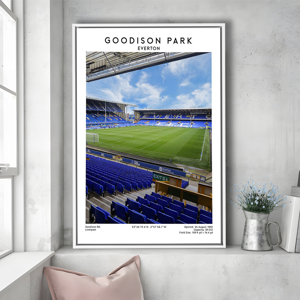 Goodison Park Print, Everton Stadium Wall Art, Football Stadium Art Decor, Framed Canvas Prints Wall Art