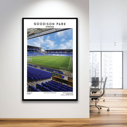 Goodison Park Print, Everton Stadium Wall Art, Football Stadium Art Decor, Framed Art Prints Wall Decor