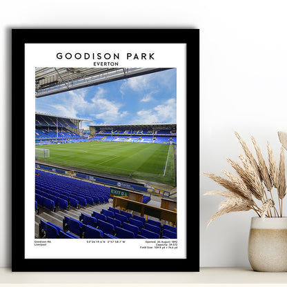 Goodison Park Print, Everton Stadium Wall Art, Football Stadium Art Decor, Framed Art Prints Wall Decor