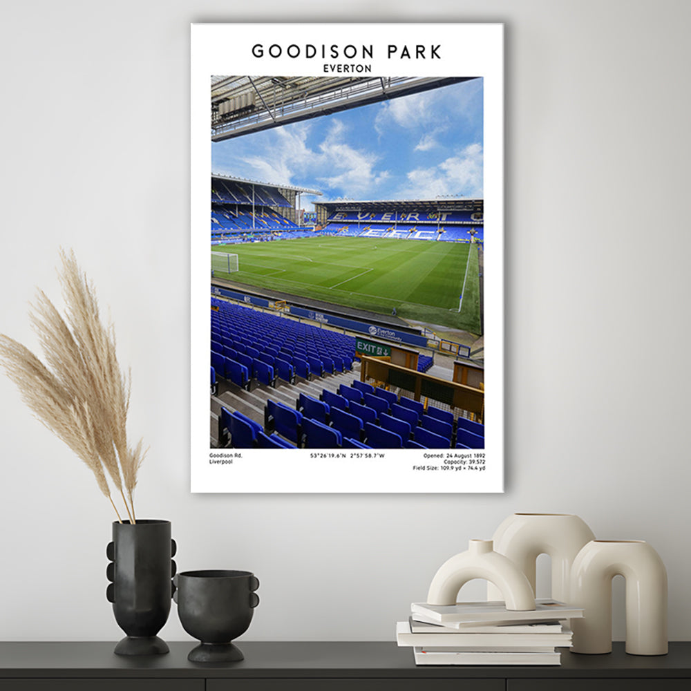 Goodison Park Print, Everton Stadium Wall Art, Football Stadium Art Decor, Canvas Prints Wall Art, Man Cave Decor