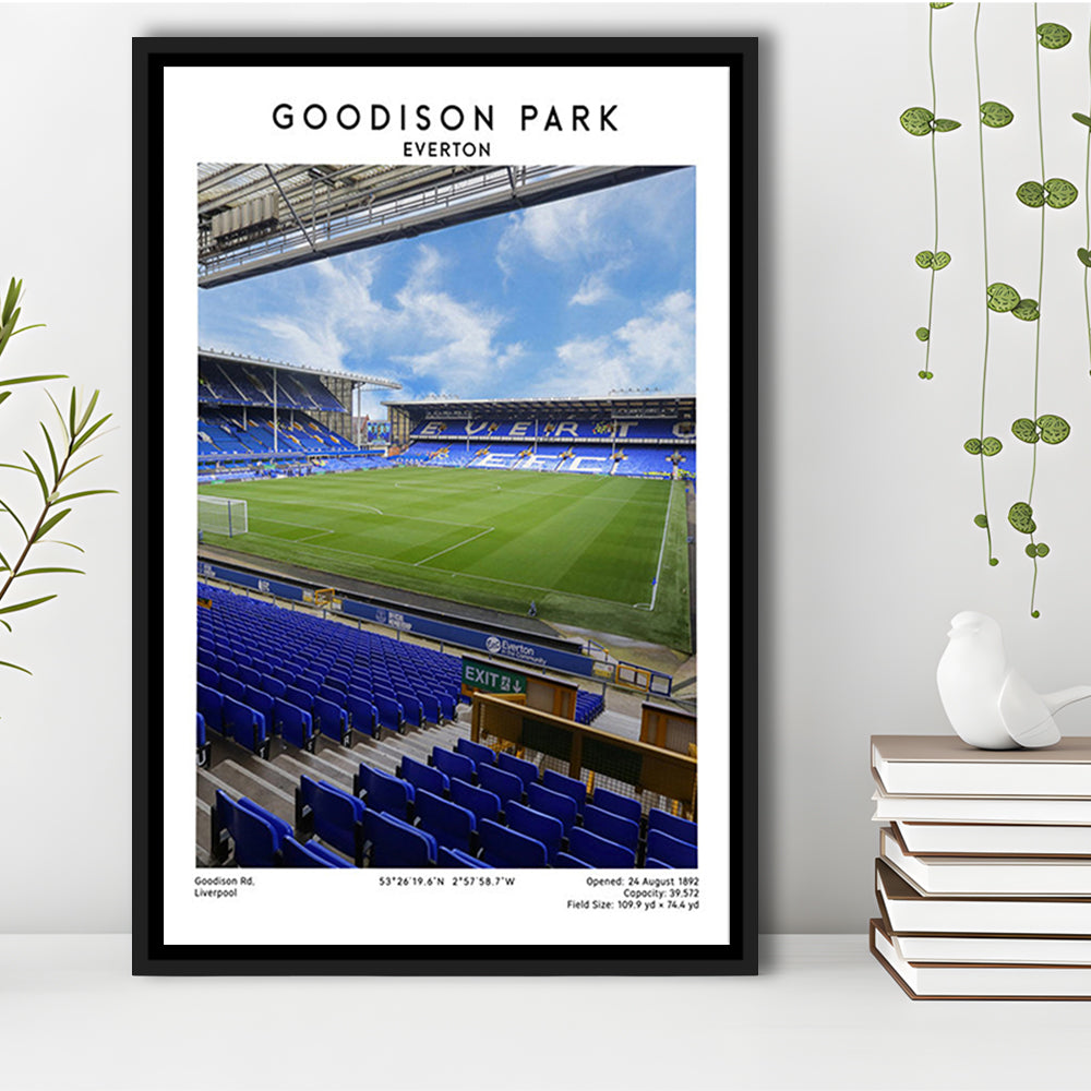 Goodison Park Print, Everton Stadium Wall Art, Football Stadium Art Decor, Framed Canvas Prints Wall Art