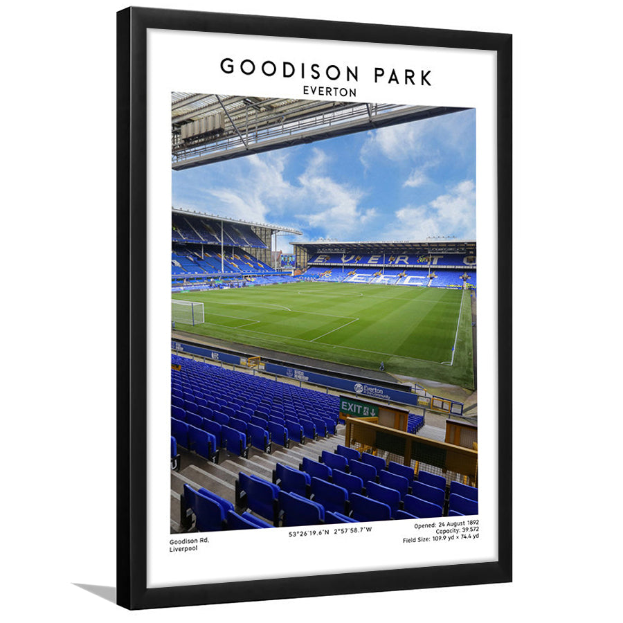 Goodison Park Print, Everton Stadium Wall Art, Football Stadium Art Decor, Framed Art Prints Wall Decor