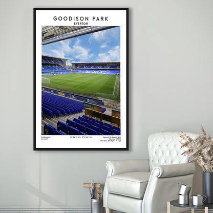 Goodison Park Print, Everton Stadium Wall Art, Football Stadium Art Decor, Framed Canvas Prints Wall Art