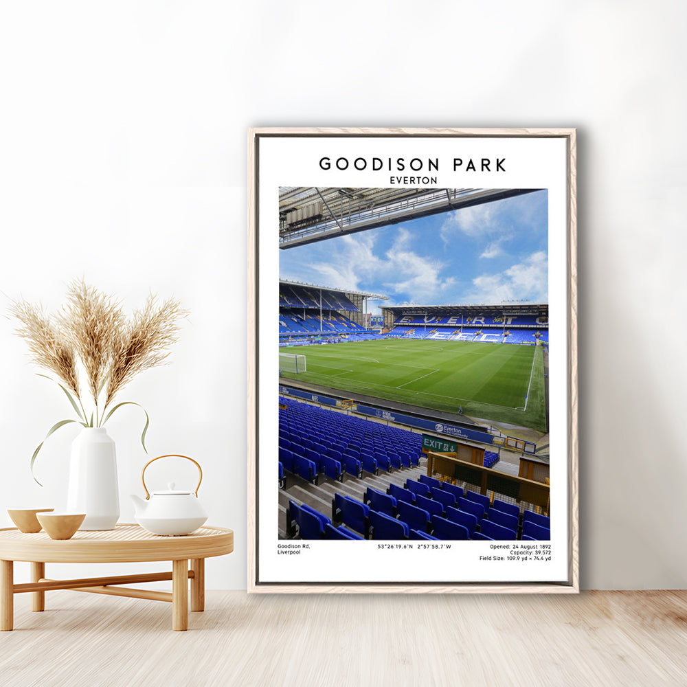 Goodison Park Print, Everton Stadium Wall Art, Football Stadium Art Decor, Framed Canvas Prints Wall Art