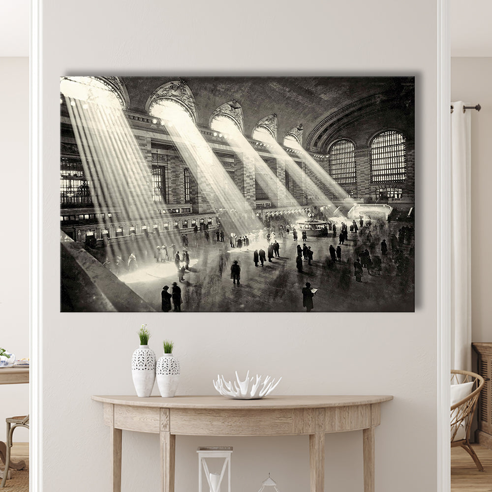 Grand Central Terminal New York 1930 Large Stretched Canvas, Cavas Print Wall Art Hom Decor