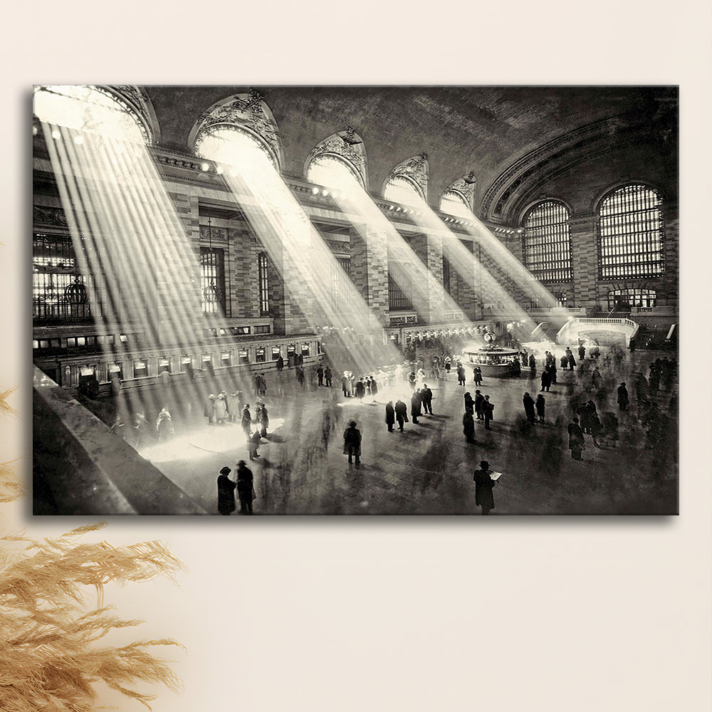 Grand Central Terminal New York 1930 Large Stretched Canvas, Cavas Print Wall Art Hom Decor