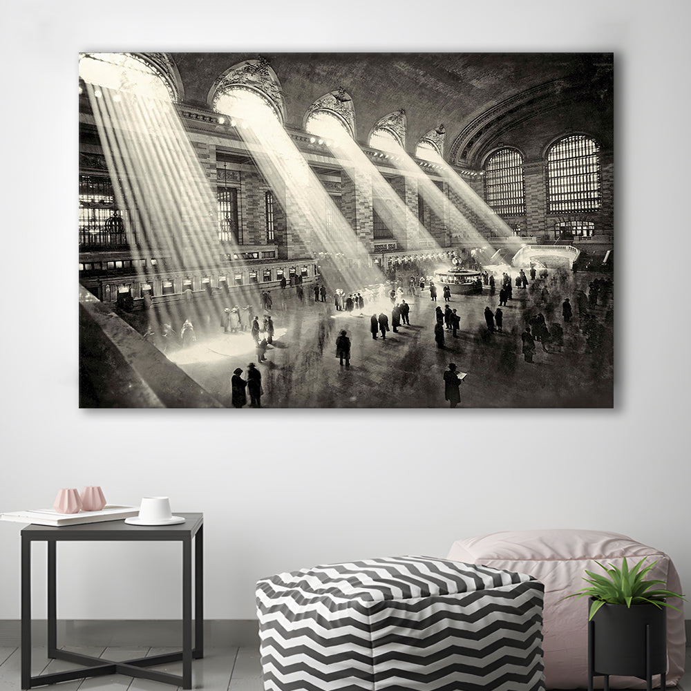 Grand Central Terminal New York 1930 Large Stretched Canvas, Cavas Print Wall Art Hom Decor