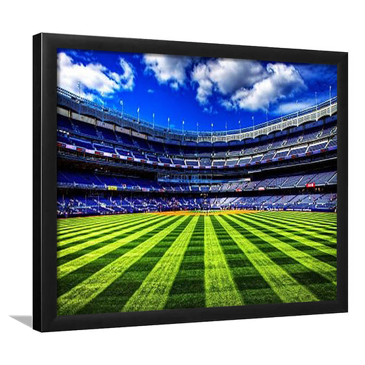 Grass Yankee Stadium, Stadium Canvas, Sport Art, Gift for him, Framed Art Print Wall Decor, Picture Framed