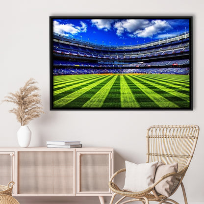Grass Yankee Stadium, Stadium Canvas, Sport Art, Framed Canvas Print Wall Art, Floating Frame