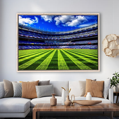 Grass Yankee Stadium, Stadium Canvas, Sport Art, Framed Canvas Print Wall Art, Floating Frame