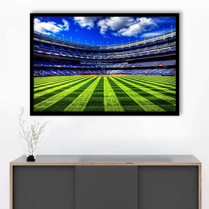 Grass Yankee Stadium, Stadium Canvas, Sport Art, Gift for him, Framed Art Print Wall Decor, Picture Framed
