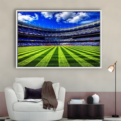 Grass Yankee Stadium, Stadium Canvas, Sport Art, Framed Canvas Print Wall Art, Floating Frame