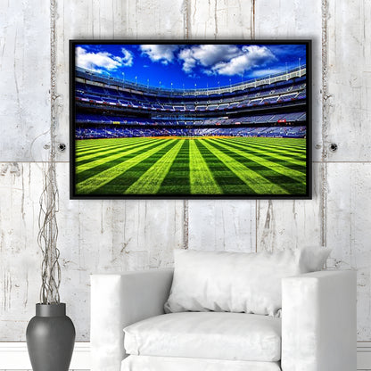 Grass Yankee Stadium, Stadium Canvas, Sport Art, Framed Canvas Print Wall Art, Floating Frame