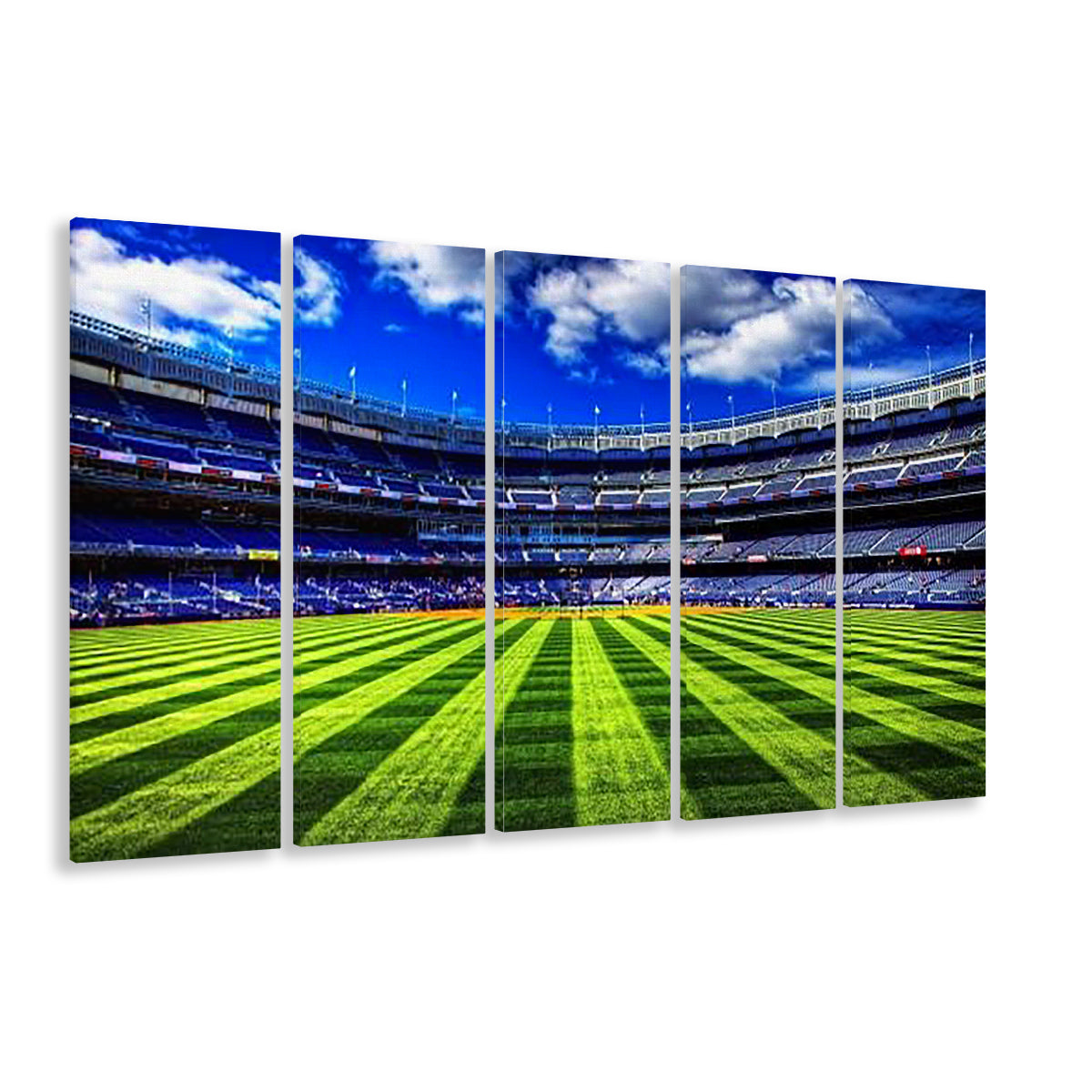 Grass Yankee Stadium, Stadium Canvas, Sport Art, 5 Panel B, Extra Large Canvas, Canvas Print Wall Art