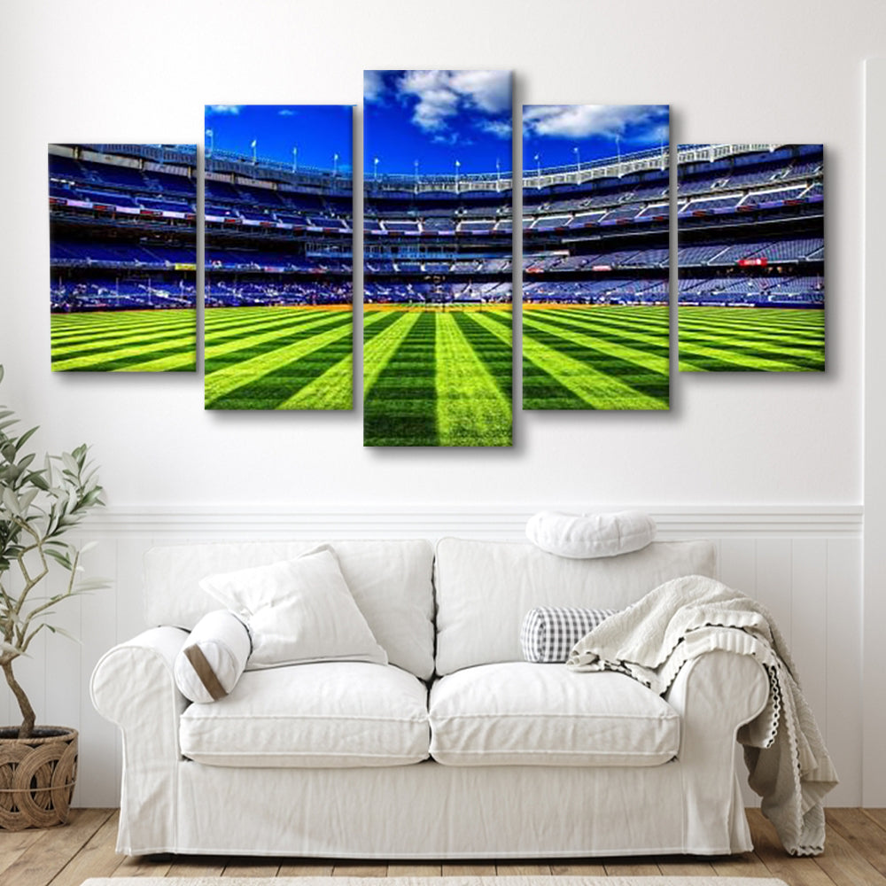 Grass Yankee Stadium, Stadium Canvas, Sport Art, Gift for him, 5 Panel, Large Canvas, Canvas Print Wall Art