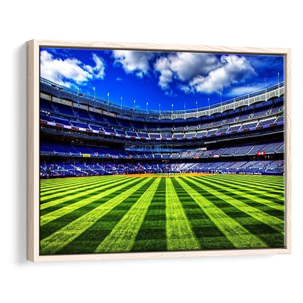 Grass Yankee Stadium, Stadium Canvas, Sport Art, Framed Canvas Print Wall Art, Floating Frame