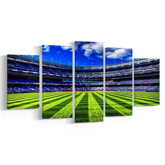 Grass Yankee Stadium, Stadium Canvas, Sport Art, Gift for him, 5 Panel, Large Canvas, Canvas Print Wall Art