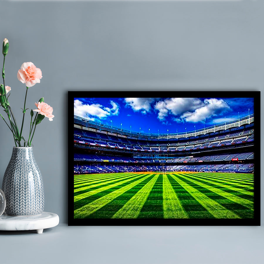Grass Yankee Stadium, Stadium Canvas, Sport Art, Gift for him, Framed Art Print Wall Decor, Picture Framed