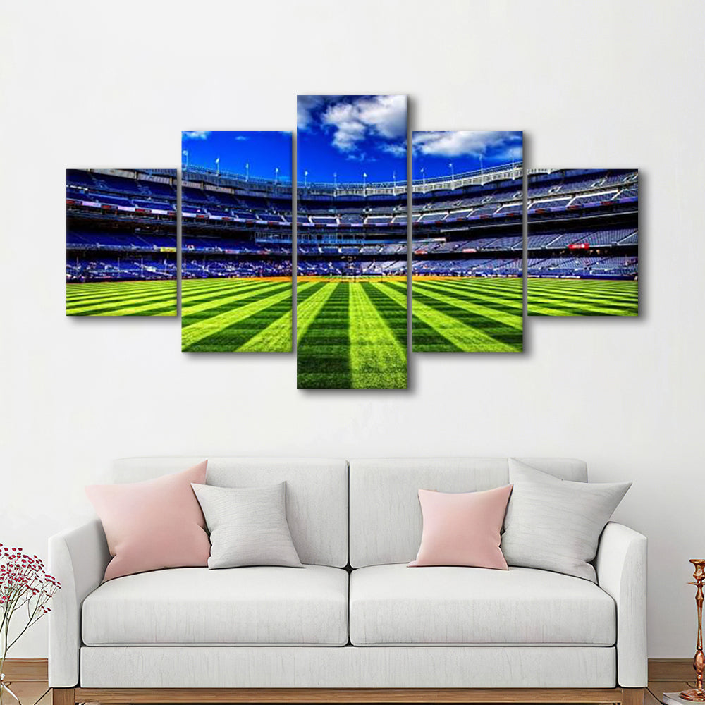 Grass Yankee Stadium, Stadium Canvas, Sport Art, Gift for him, 5 Panel, Large Canvas, Canvas Print Wall Art
