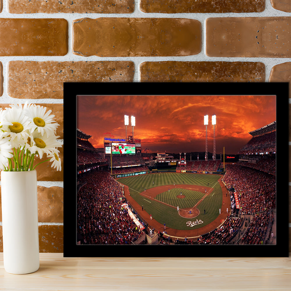 Great American Ballpark, Stadium Canvas, Sport Art, Gift for him, Framed Art Print Wall Decor, Picture Framed