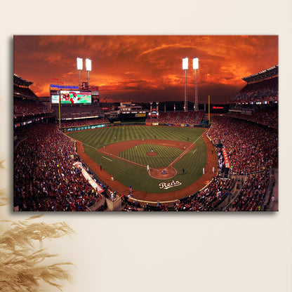 Great American Ballpark, Stadium Canvas, Sport Art, Gift for him, Man Cave Decor, Art Print, Canvas Print Wall Art