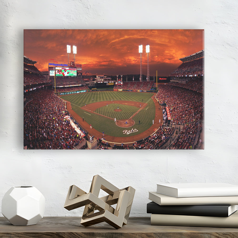 Great American Ballpark, Stadium Canvas, Sport Art, Gift for him, Man Cave Decor, Art Print, Canvas Print Wall Art