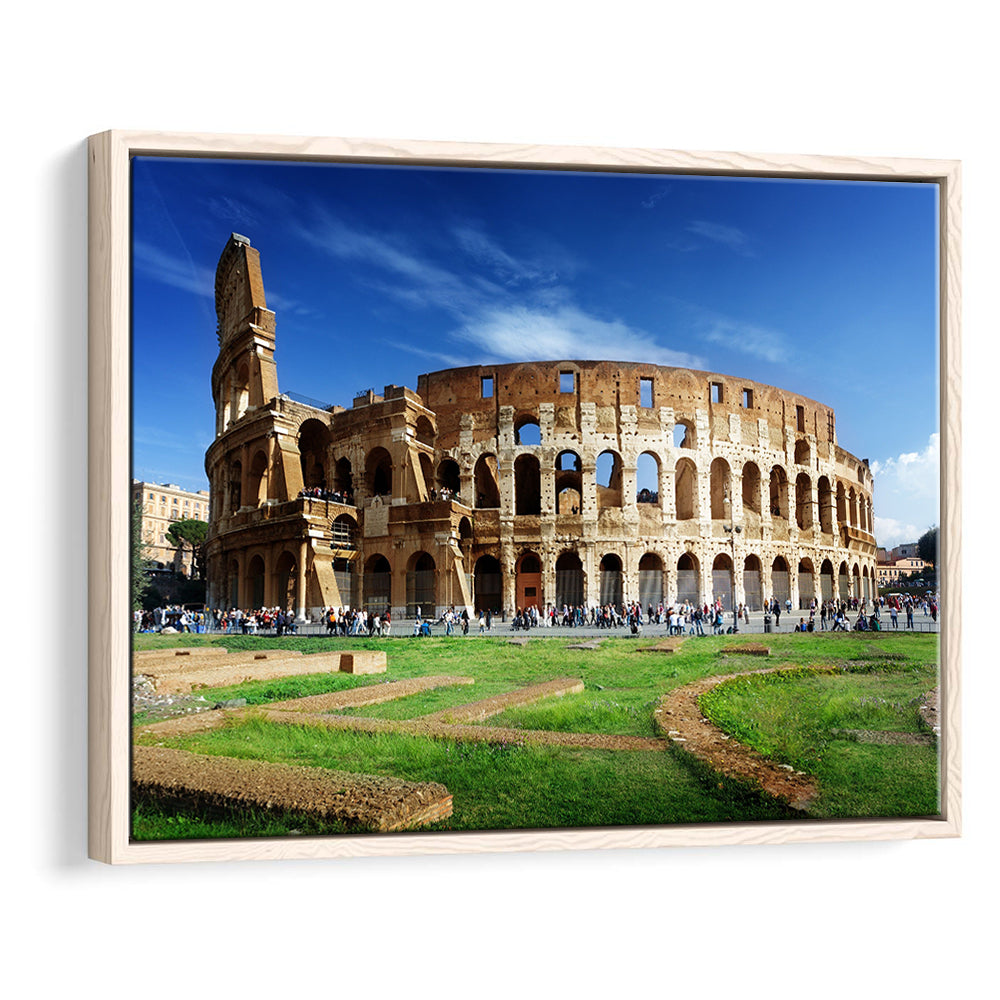 Great Colosseum, Stadium Canvas, Sport Art, Framed Canvas Print Wall Art, Floating Frame
