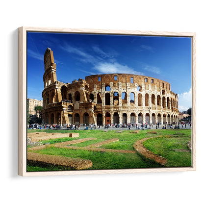 Great Colosseum, Stadium Canvas, Sport Art, Framed Canvas Print Wall Art, Floating Frame