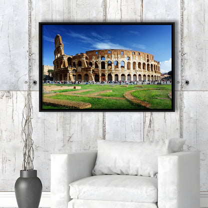 Great Colosseum, Stadium Canvas, Sport Art, Framed Canvas Print Wall Art, Floating Frame