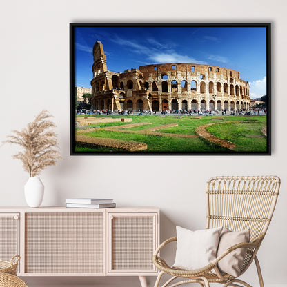Great Colosseum, Stadium Canvas, Sport Art, Framed Canvas Print Wall Art, Floating Frame