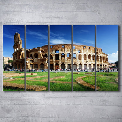 Great Colosseum, Stadium Canvas, Sport Art, 5 Panel B, Extra Large Canvas, Canvas Print Wall Art