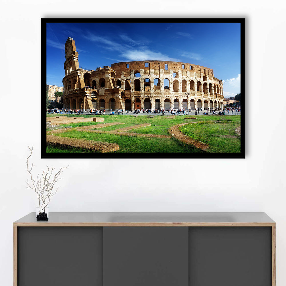 Great Colosseum, Stadium Canvas, Sport Art, Gift for him, Framed Art Print Wall Decor, Picture Framed