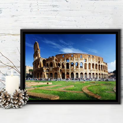 Great Colosseum, Stadium Canvas, Sport Art, Framed Canvas Print Wall Art, Floating Frame