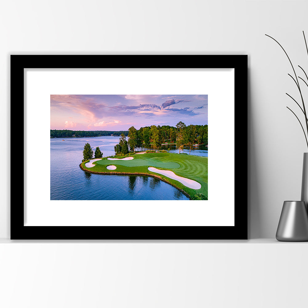 Great Waters At Reynolds Lake Oconee Golf Courses, Goft Art Print, Framed Art Print White Border Wall Decor