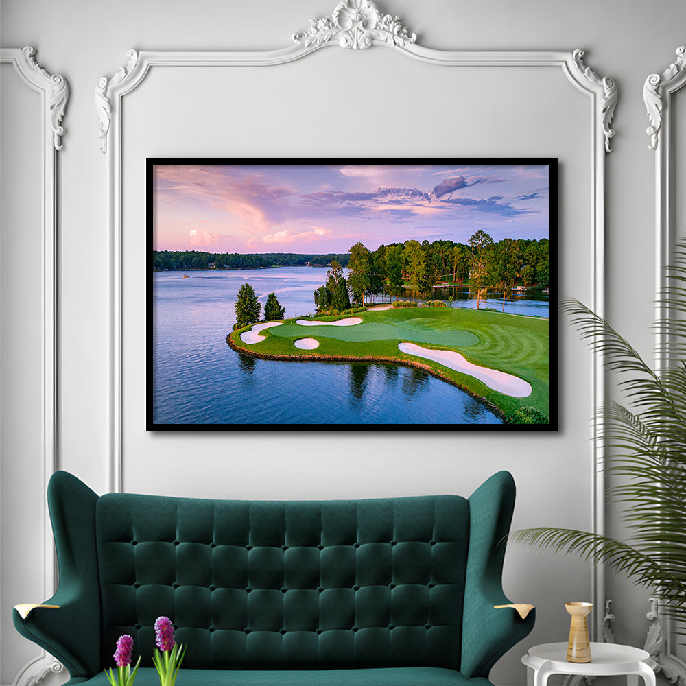 Great Waters At Reynolds Lake Oconee Golf Courses, Framed Art Print Wall Decor, Picture Framed