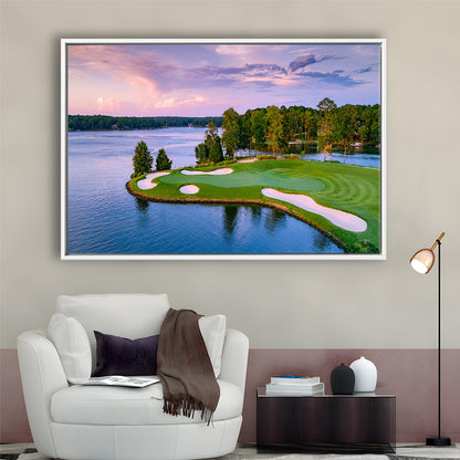 Great Waters At Reynolds Lake Oconee Golf Courses, Floating Framed Canvas Print Wall Art