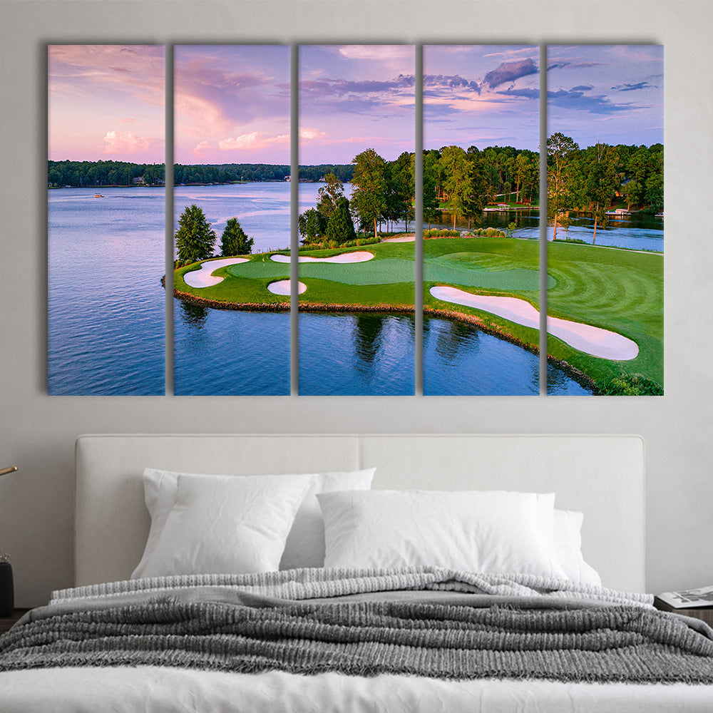 Great Waters At Reynolds Lake Oconee Golf Courses, Golf Art Print, Extra Large Canvas Print Wall Art
