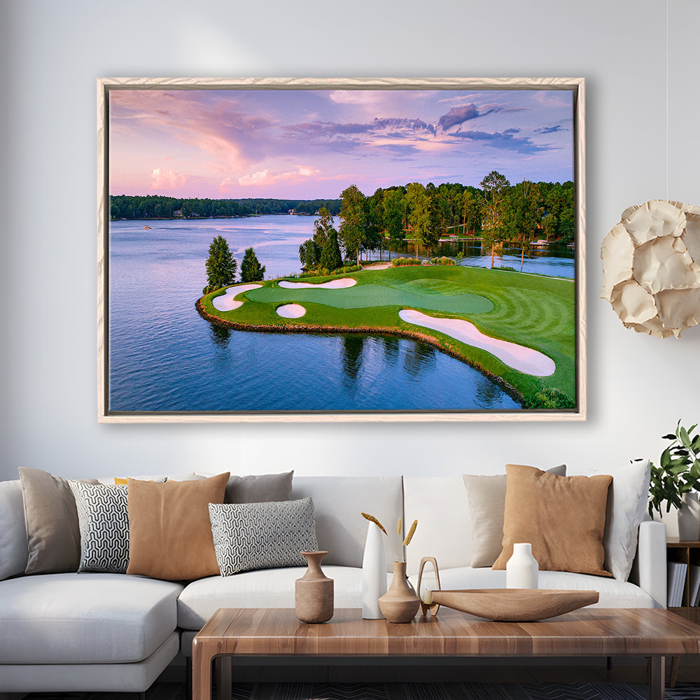 Great Waters At Reynolds Lake Oconee Golf Courses, Floating Framed Canvas Print Wall Art