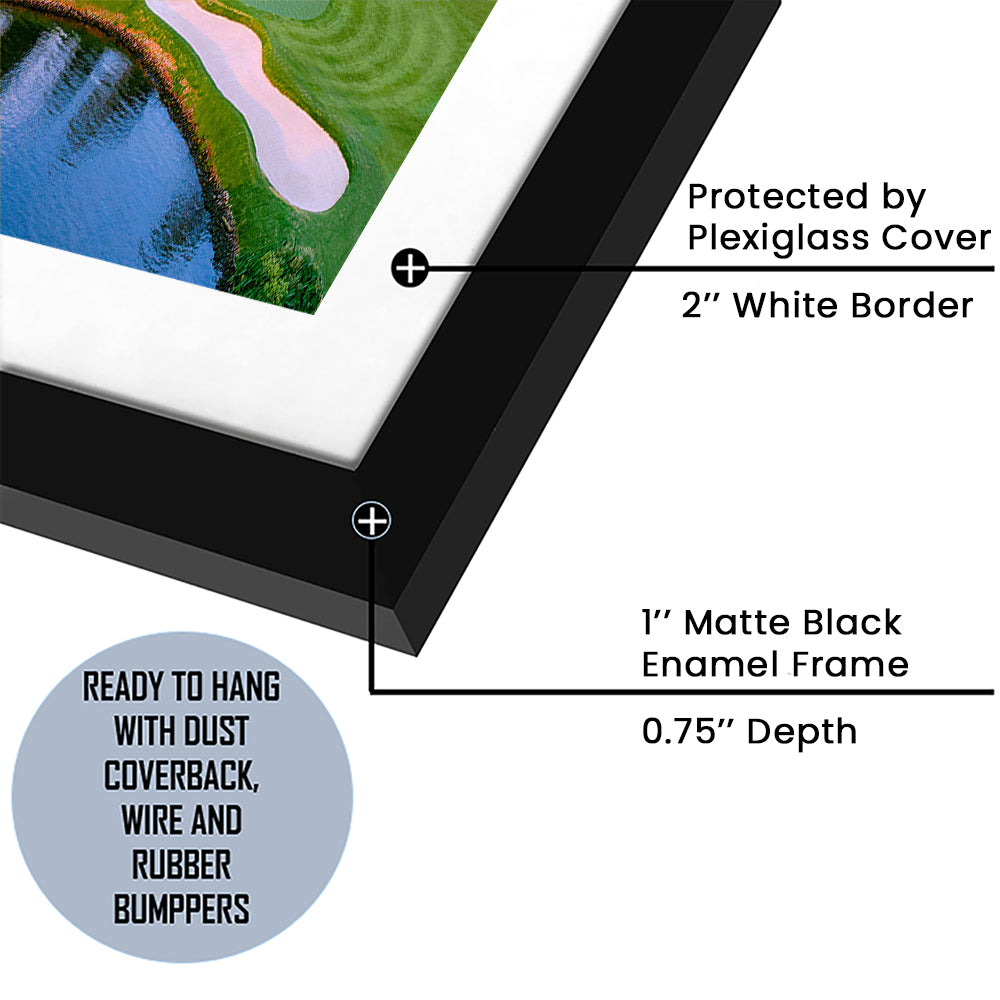 Great Waters At Reynolds Lake Oconee Golf Courses, Goft Art Print, Framed Art Print White Border Wall Decor