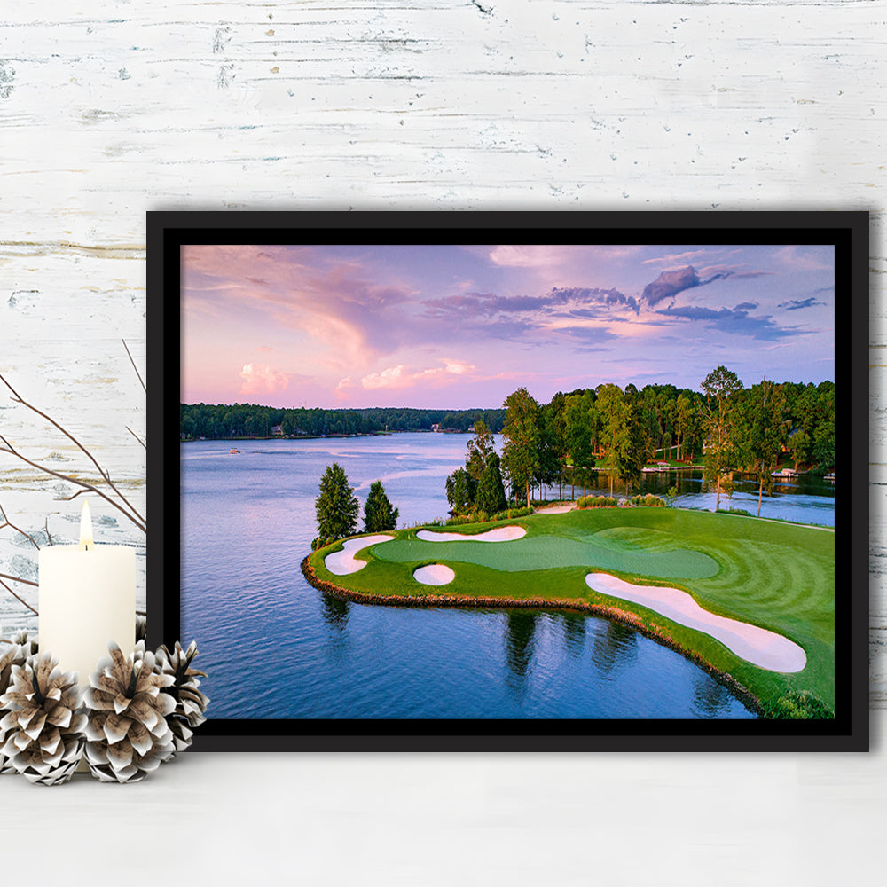 Great Waters At Reynolds Lake Oconee Golf Courses, Floating Framed Canvas Print Wall Art