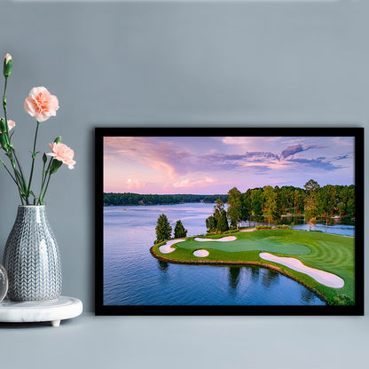 Great Waters At Reynolds Lake Oconee Golf Courses, Framed Art Print Wall Decor, Picture Framed
