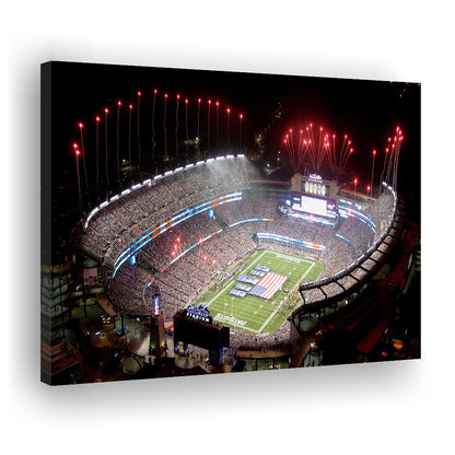 Green Power Gillette Stadium, Stadium Canvas, Sport Art, Gift for him, Man Cave Decor, Art Print, Canvas Print Wall Art