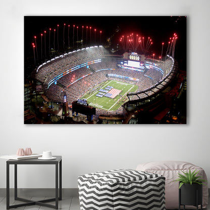 Green Power Gillette Stadium, Stadium Canvas, Sport Art, Gift for him, Man Cave Decor, Art Print, Canvas Print Wall Art
