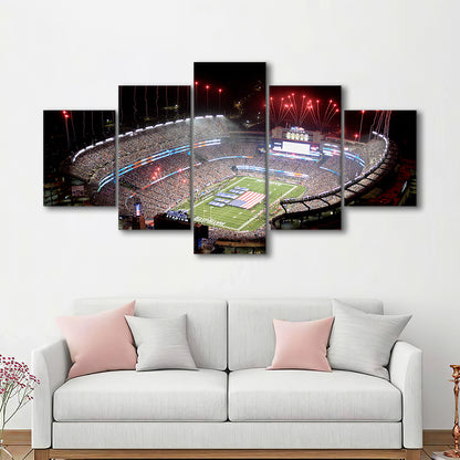 Green Power Gillette Stadium, Stadium Canvas, Sport Art, Gift for him, 5 Panel, Large Canvas, Canvas Print Wall Art