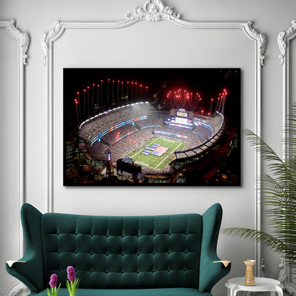 Green Power Gillette Stadium, Stadium Canvas, Sport Art, Gift for him, Framed Art Print Wall Decor, Picture Framed