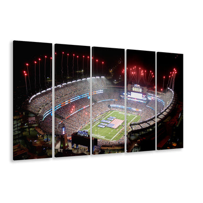 Green Power Gillette Stadium, Stadium Canvas, Sport Art, 5 Panel B, Extra Large Canvas, Canvas Print Wall Art