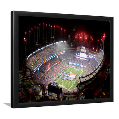 Green Power Gillette Stadium, Stadium Canvas, Sport Art, Gift for him, Framed Art Print Wall Decor, Picture Framed