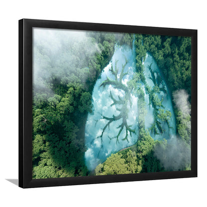 Green forest of planet Earth Forest art panel set Nature Earth Forest landscape, Framed Art Print Wall Decor, Picture Framed