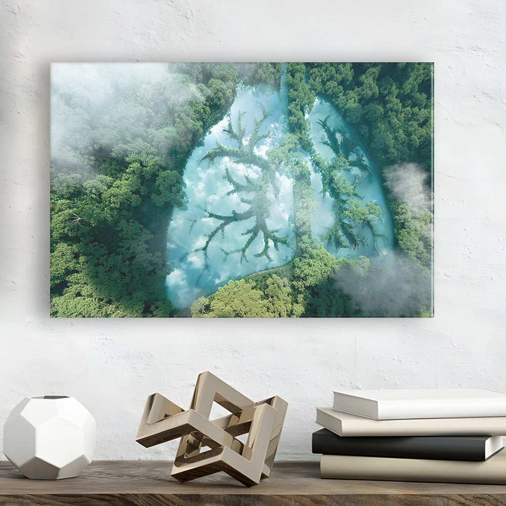 Green Forest Of Planet Earth Forest Art Panel Set Nature Earth Forest Landscape, Canvas Print Wall Art, Wall Decor, Painting Canvas