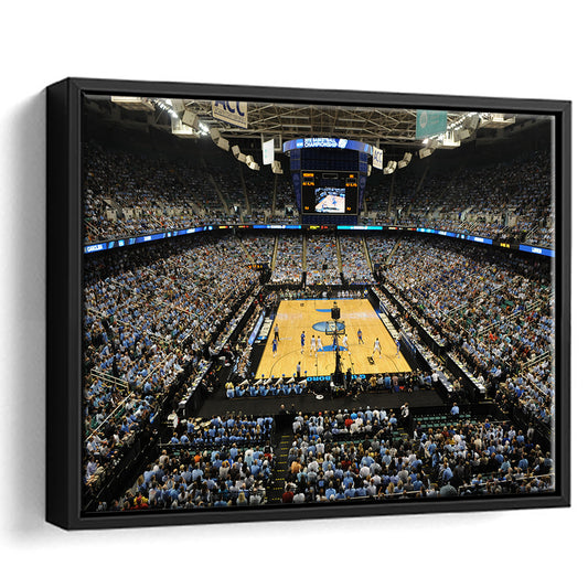 Greensboro Coliseum Complex, Stadium Canvas, Sport Art, Framed Canvas Print Wall Art, Floating Frame